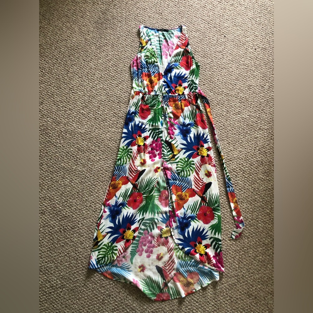 Desigual Tropical Flower Pattern Front Buttons Cl… - image 6